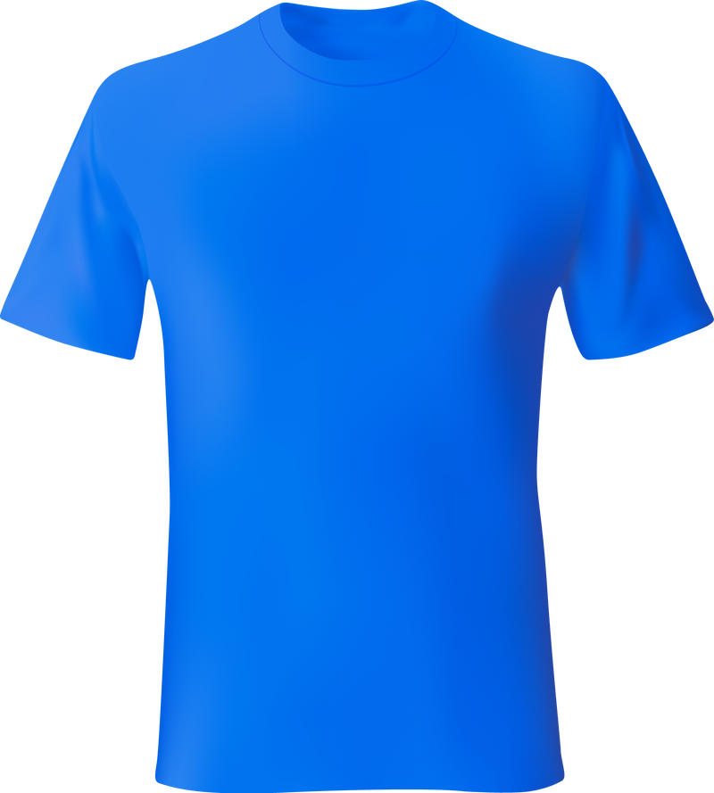 Blue men t-shirt template realistic mockup